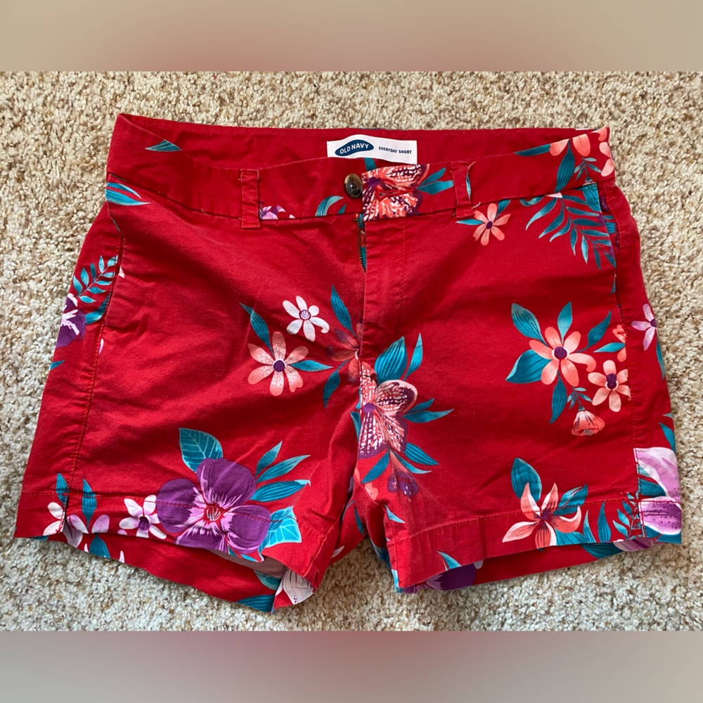 Old Navy Red and Purple Shorts